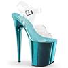 Pleaser - FLAMINGO808 Sandale à bride à la cheville, Pole dance chaussures - Chaussures de pole dance - Bleu/Transparent Product image